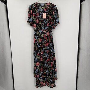 Missguided Plus Floral Wrap Over Dress Size 18 NWT